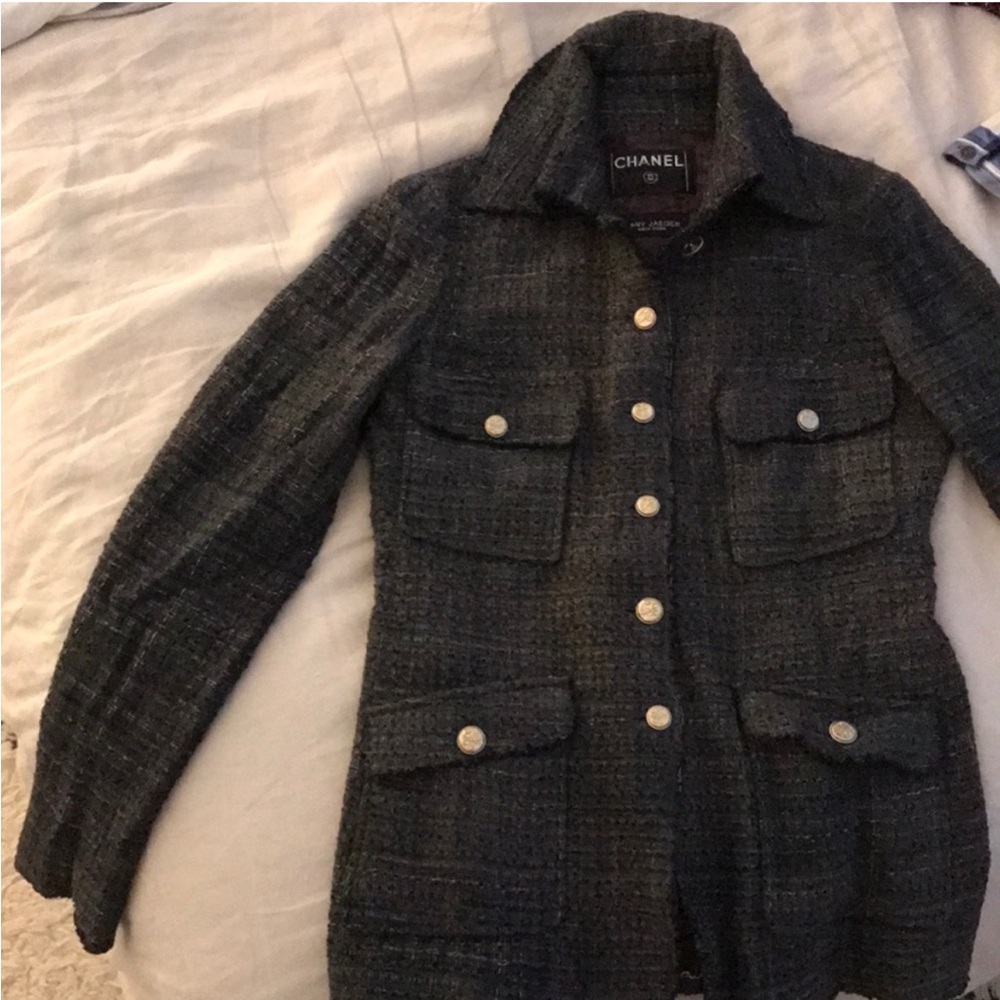 CHANEL textile one of a kind tweed blazer